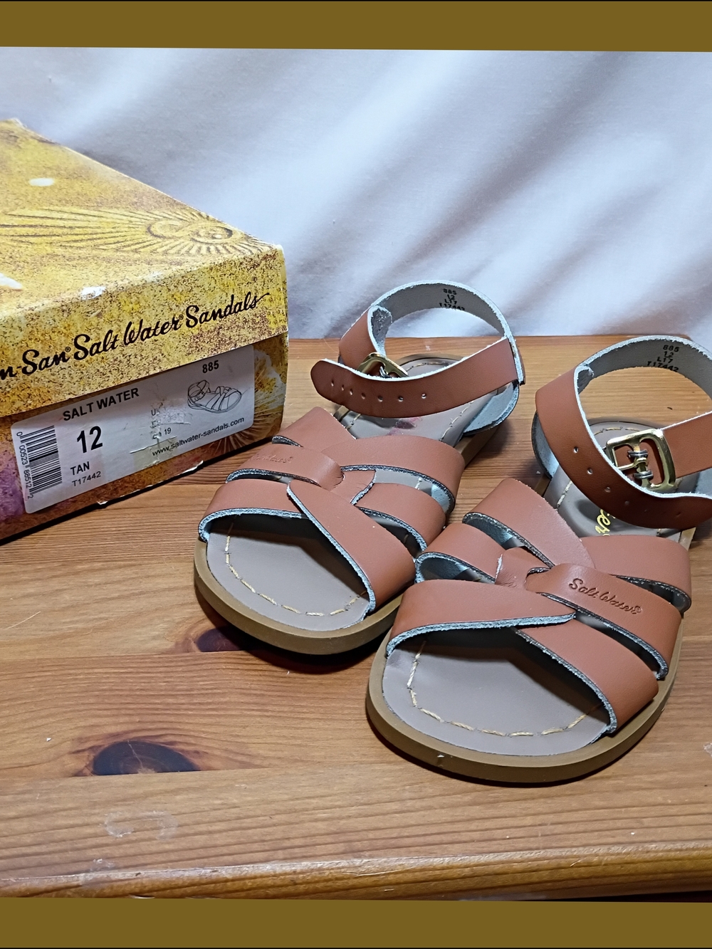 SaltWater Original Tan Leather Fisherman Sandals - NWB